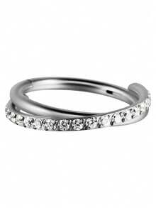 1 pezzo Anello nasale rotondo con cerniera, gioiello per setto in oro, orecchino in acciaio inossidabile con zirconi incastonati lateralmente per cartilagine, orecchini in oro da donna, set di orecchini mini per piercing cartilagine orecchio, orecchini rotondi/anelli nasali stile Y2K, adatti per piercing orecchio, naso, labbra, gioielli per il corpo unisex. Piercing nasale. Adatto per vacanze estive, attività quotidiane, feste, Ringraziamento, feste di compleanno, ballo in bar, San Valentino, Pasqua, Ognissanti, stagione scolastica, regalo di compleanno per fidanzata/fidanzato/genitori - Come mostrato nella foto - Visualizzare 7