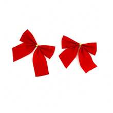 12Pcs Sparkly Christmas Bows, Xmas Tree Ornaments For Home, Office & Party Decor - Multicolor - View 15
