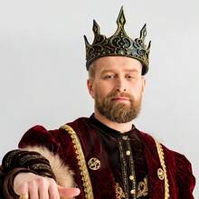 1 pièce/Couronne de Roi Vintage Accessoire de Costume d'Halloween, Couronne de Reine Roi Corbeau Vintage Sombre Cosplay Jeu de Rôle, Parfait pour Fête Déguisement de Vacances - se déguiser - Voir 6