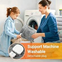 Hailicare Multifunctional Heating Pad Electric Blanket Heating Belt Home Warmth Essential Leg/Abdomen/Hand/Full Body Warmth Office Home Use 9 Adjustable Temperature Levels 4 Timer Options Ideal Holiday Gift - Grey - View 5