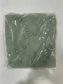 1件鼠尾草綠珍珠桌旗 | 柔軟聚酯纖維布料，適用於婚禮、週年紀念、訂婚、生日及各種場合 - 彩色 - 查看 7