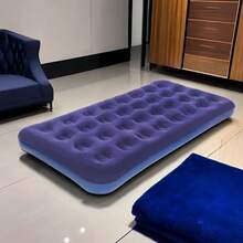 Portable Inflatable Air Mattress, Soft Flocked Durable PVC Camping Pad, Single Bed Mattress, Suitable For Travel, Picnic, Hiking, Outdoor Activities. - Air Mattress - View 7
