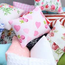 6Pcs Sofa Throw Pillows, 1:12 Scale Dollhouse Cushion Accessories, Tiny Decor Pillows OB11 BJD Diorama Scene Layout - 1 - View 3