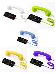 2026 New Type-C Retro Phone Handset With Built-In Microphone, Noise Cancelling, Wired Retro Handset For Phone Video Conference, Office Calls, Clear Audio Pickup, Low Leakage, Suitable For Office And Home Use - View 10