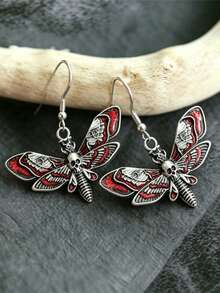 European And American Halloween Niche Gothic Punk Design Creative Exquisite Elegant Geometric Skull Bat Horror Funny Scary Earrings - Multicolor - View 6