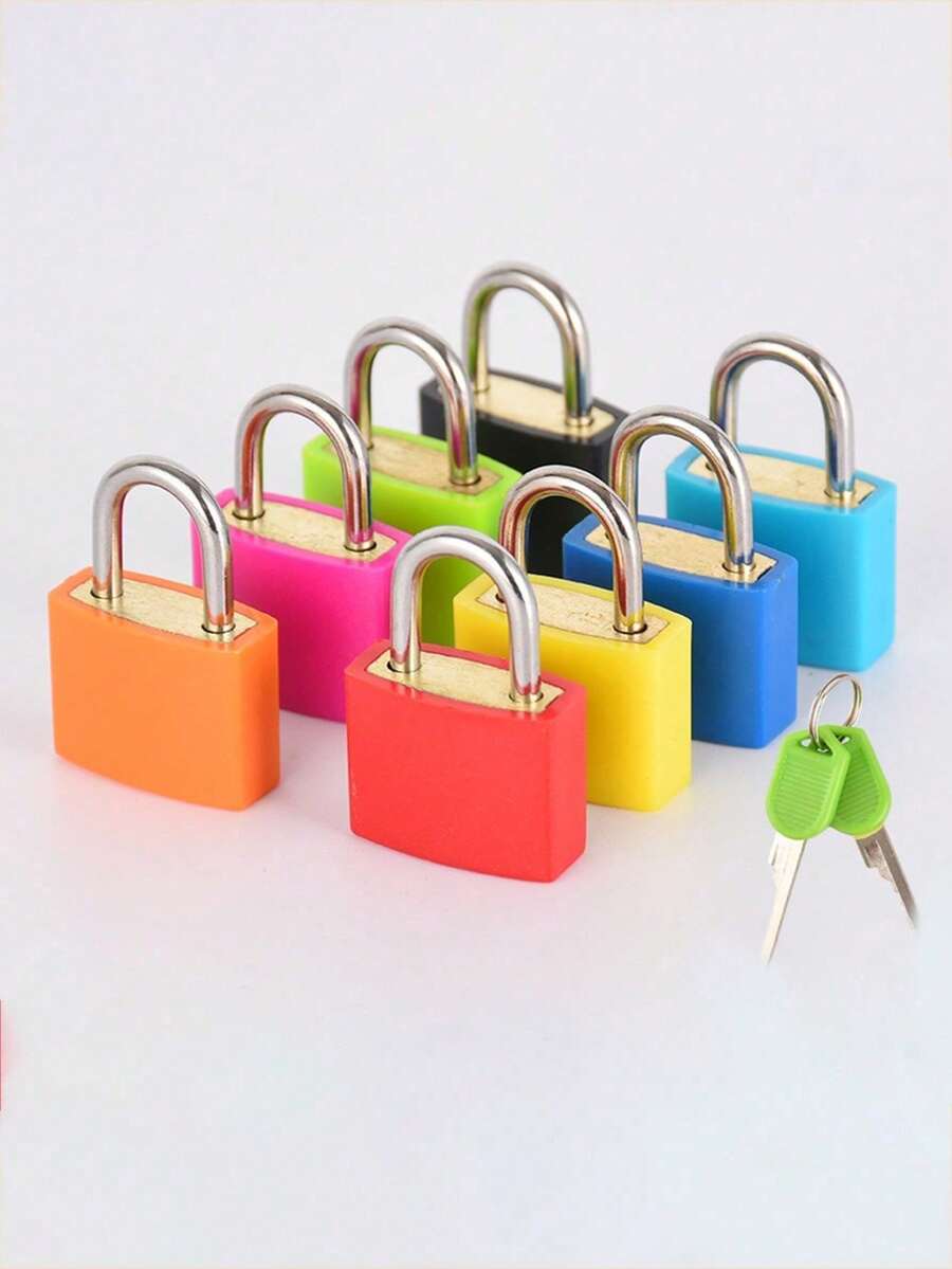 Random Color New Mini Combination Lock, Keyless, Waterproof, Suitable For Luggage, Pencil Case, Backpack, Outdoor Travel Cartoon Waterproof Padlock, Student Dorm, Cabinet, Drawer, Helmet, Cabinet, Luggage, Travel Accessories, School Gym Locker, Sports Locker, Fence, Toolbox