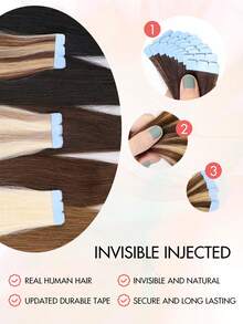 Invisible Hair Extensions Double-Sided Seamless Tape-In Hair Extensions 12-24 Inches With Mini Tape - SP4/27 - View 5