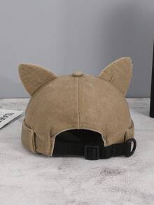 1pc Women's Cat Ear Design Soft Top Adjustable Back Buckle Atmosphere Fashion Sweet Cool Style Bucket Hat, Suitable For Street, Outing, Daily Wear, Photography - Cat Ears - View 8