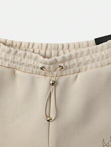 Adidas Women's NYR WIDE KN PNT Knit Sports Pants KH2703 - Beige - View 4