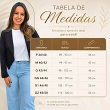 Blazer Feminino Plus Size Alfaiataria Social Premium Plus Size Moda Evangelica Elegante Casual - verde pistache - Visão 4