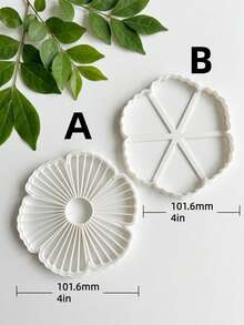 Flower Tray Clay Cutter, Polymer Clay Mold For Decorative Small Trinket Dishes, Suitable For Farmhouse, Boho And Nature-Inspired Home Decor, Great For Spring And DIY Craft Projects - White - View 3