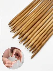 15pcs Knitting Needle Set, 35cm Single Point Knitting Needles, 8 Single Point Knitting Needles (2 Of 4 Sizes) With 6 Sizes Non-Slip Aluminum Marker Pins + Simple Repair Keychain Crochet Hook, Practical DIY Set For Home Knitting, Crochet And Handmade Crafts - Knitting Set - View 6