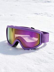 1 Pair Pink Purple Oversized Wrap-Around Sports Eyeglasses For Women - Gradient - Ver 8
