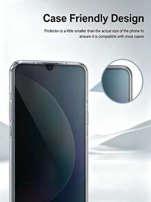 3Pcs Privacy Screen Protector Compatible With Vivo , 9H Hardness Anti-Spy Film, Privacy Glass Protection, Bubble-Free, Ultra Resistant - Black - View 7