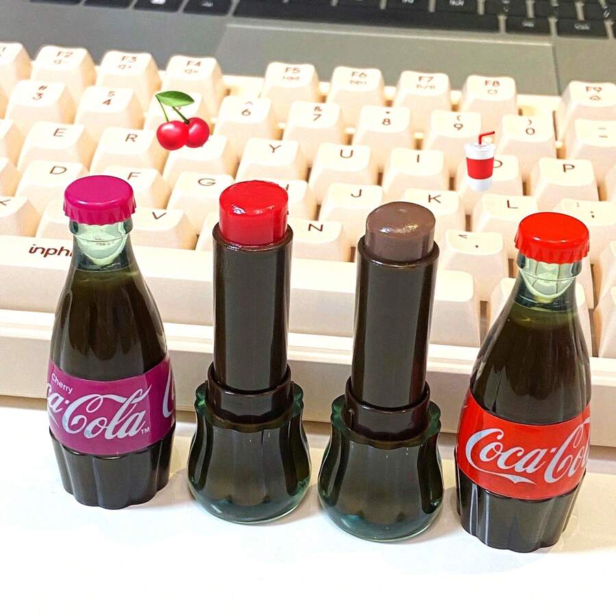 LIP SMACKER Coca-Cola X Coca Cola 2pcs Lip Balm, Colored Lip Balm, Moisturizing And Hydrating, Suitable For Dry Lips, Perfect Gift For Friends And Family LIPSMACKER - Cola Flavor - View 1