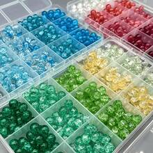 8mm Glass Beads Collection, Organized In A Box With 15 Compartments. Perfect For Beading And Projects, These Materials Are Ideal For Making Bracelets And Necklaces - Multicolor - View 6