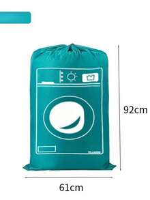 Large Capacity Drawstring Laundry Bag (Washing Machine Print) - Heavy Duty Durable, Suitable For Travel, Beach Bag, Camping, Portable Lightweight, Fashionable And Durable - Multicolor - View 13