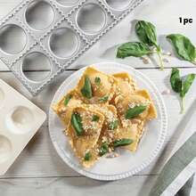 1 Pack 12-Cavity Ravioli Mold Press | Manual Italian Pasta Maker | Aluminum Dumpling & Wonton Stamping Tool | Multipurpose Pierogi Pastry Cutter | Kitchen Baking Accessory - View 1