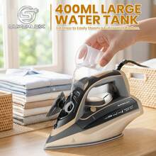 SUPERLEX 4-In-1LED Screen Steam Iron, Ceramic Soleplate Iron, 3200W Fast Heating Steam Engine, Anti-Scale/Anti-Drip Function, With 4 Functions (Dry Ironing, Spray, Steam, Air Ironing), Visual Range Up To 2.1 Meters, Suitable For Home And Travel Use. - UK Plug(220-240V) - View 9
