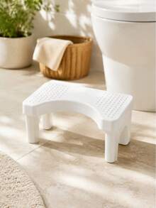 WholeNight Anti-Slip Toilet Step Stool For Children And Adults, Ergonomic Bathroom Toilet Training Stool, Improves Sitting Posture And Comfort, Durable And Portable Design - White - View 6