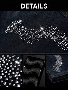 12Pcs Sheet Iron-On Rhinestone Sheets Crystal Transfers Glitter Hotfix Rhinestone Decals Hot Melt Patches In For Clothing Craft DIY Decor - SG-129 - View 4