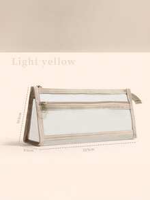 tonxiyuemu Transparent Mesh Pencil Case, Student Stationery Bag, Minimalist Design, High Aesthetic, Portable And Convenient For Storing Stationery. Perfect For Use During Back To School Season At School. - Single Piece - View 12