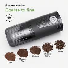 SHENDAI Electric Coffee Grinder, Ceramic Conical Grinding Disc, Adjustable Thickness, One Click Control, Mixing Grinder, Portable Coffee Grinder, USB Charging, Coffee Utensils, Suitable For Travel, Camping, Office And Home Use - Multicolor - View 13
