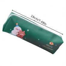 Back To School Pencil Case, Creative Stationery, Back To School Party Gift, Christmas Party Decoration, Gingerbread Man Snowman Christmas Tree Multi-Functional Storage Bag Pencil Case - Square - View 5