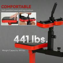 [Local Shipping] Adjustable Steel Seated Calf Raise Exercise Strength Training Gym Equipment, Red-XY690868 - A91-055V00RD - View 6
