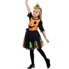 Girls Halloween Pumpkin Costume, Suitable For Carnival Party, Comes With Witch Headpiece, Children's Fancy Dress Ballet Tutu Set - Multicolor - View 5