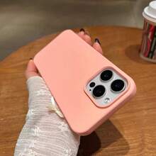 Casing Ponsel Silikon Cair Anti Guncangan Kompatibel dengan iPhone 17E 17 Pro Max 16 15 14 13 12 Mini 11, Lapisan Serat Ultra Halus Lembut Tahan Gores, Cocok untuk iPhone 8 Plus 7 6s Soft Shell - Berwarna merah muda - View 3