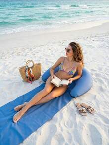 1pc Inflatable Beach Mat, Lightweight And Portable, Suitable For Outdoor Camping, Beach Relaxation And Pool Leisure, Essential For Summer Parties, Friends Gatherings, Picnics, Swimming Pool Inflatable Toy - Multiple Styles - View 8