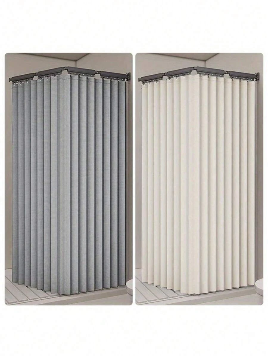 Modern Foldable Shower Curtain / Wet/Dry Separation, Polyester With Hooks And Storage Pockets, Striped Design, Suitable For Home And Hotel All-Season Bathroom Decor, Shower Curtain, Multi-Functional Partition, Easy To Maintain (Folding Rod Not Included)