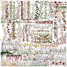 60PCS Flower Lace PET Sticker Colorful Rose & Morning Glory Vine Art Decorations For Scrapbooking Phone Cases - 60pcs - View 14