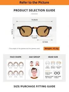 1pc Unisex Oval Small Frame High Quality Personalized Minimalist Fashion Glasses, Suitable For Casual, Travel, Party, Beach, Daily Decoration - Tortoise Shell Frame Tea - View 6