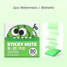 1pc Fruit Themed Pull-Out Pearlescent Sticky Notes, Transparent Color Self-Adhesive Memo Tabs, For Marking Key Knowledge And Sort, First Day Of School - Multicolor - View 13