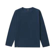 CAMEL CROWN Outdoor Fleece Jacket, Spring And Autumn Fleece-Lined Long-Sleeved T-Shirt, Men's Round Neck Anti-Static Sweatshirt. - Dusk Blue - View 6