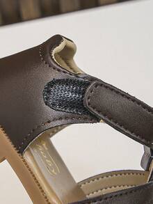 Infant & Toddler Girls' Closed-Toe Roman Sandals, Soft, Fashionable & Comfortable - Brown - View 7