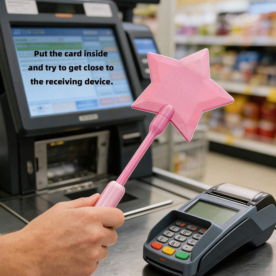 3D Printed Star Contactless Payment Wand, Multi-Color Fairy Card Touch Tool, Creative Decor Gift For Birthday, Graduation, Party & Travel Use