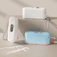 1pc/1set Automatic Pop-Up Portable Mini Toothpick Floss Dental Floss Stick Storage Box, Home Dental Floss Box. Automatic Dental Floss Box, Portable Mini Dental Floss Storage. Personal Care And Personal Cleaning Tools, Oral Care Products Storage. Convenient And Practical, Sturdy And Durable. Home & Living Products, Beautiful And Practical. - Multicolor - View 3