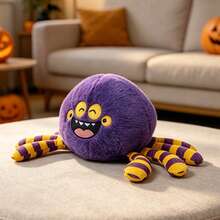 1pc Funny Halloween Plush Doll Creative Prank White Ghost Bat Pumpkin Spider Plush Doll Halloween Decoration Halloween Gift Christmas Gift Halloween - Multicolor - View 12