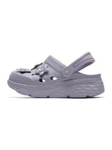 Skechers Women's Sports Sandals/Slides MAX CUSHIONING FOAMIES Lightweight Thick Sole Breathable Floral Perforated Sandals 111675-LAV - Lavender - View 1