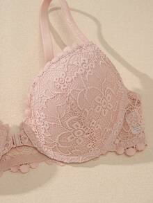 3pcs Lace Women's Lingerie Front Closure Push-Up Summer Cool Sexy Lace Bra - Multicolor - View 7