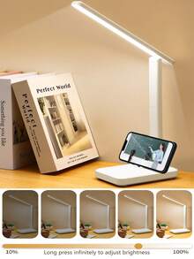 LED Desk Lamp Eye-Protection Touch Dimmable 3-Color Reading Light Student Dorm Bedroom Home Use USB Rechargeable With Battery - Rechargeable model - View 5