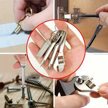 Mini Calibrador Vernier de Bolsillo y Juego de Herramientas de Reparación con Destornillador - Juego de Herramientas de Medición - Para Herramientas de Reparación del Hogar - Herramienta Ideal para el Proceso de Fabricación - Herramienta Mini Práctica Perfecta para Llevar en una Mochila - Juego de miniherramientas cuatro en uno - Juego de calibradores Vernier - Ver 7