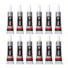 12 Pcs 0.5 Fl Oz (15ml)  B7000 Clear Super Glue, Precision Tip Rhinestone Craft Glue, Bedazzling Kit For Jewelry DIY, Bead, Fabric, Shoes, Crochet, Brooch, Earrings Pendant - 12pcs 0.5 Fl Oz (15ml) - 查看 1