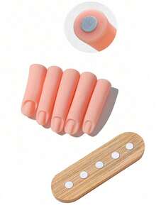 Silicone Magnetic Nail Practice Finger Model Tray Manicure Tool Set - Suitable For Home And Nail Salon - Multicolor - View 12