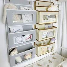 1pc Multi-Function Hanging Storage Bag, 3-Layer Hanging Storage Bag With Transparent Windows, Space-Saving Closet Organizer Suitable For Home, School, Bathroom, Bedroom, Kitchen, Dorm, RV, Storage & Organization, Travel Essential,Bedroom Room Decor,Back To School - Multicolor - View 1