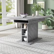Extendable Dining Table / Modern, Minimalist Style Dining Table / With Storage Space / Dining Table/Café And Side Table / Multifunctional / Large Storage Space / Suitable For Dining Room And Living Room - 灰色 - 查看 5
