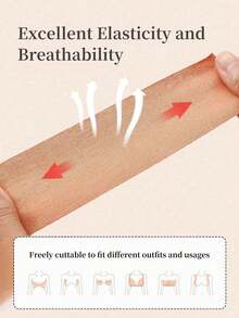 Skin-Friendly Waterproof Sweat-Resistant Breast Lift Tape, Enhances Cleavage, Suitable For Wedding Strapless Dresses And Backless Bras - Multicolor - View 4